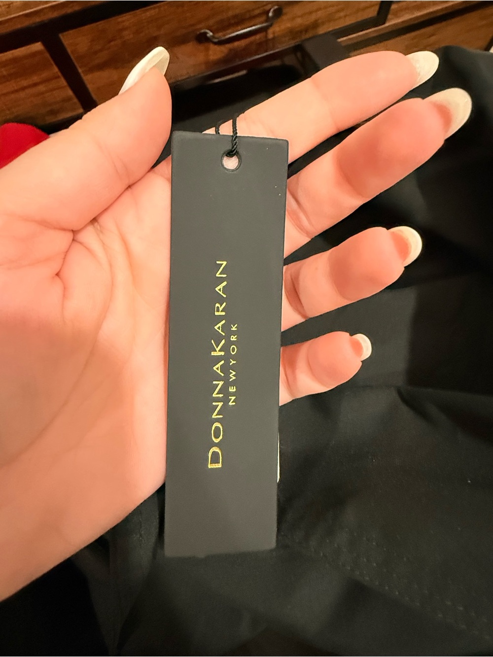 Donna Karan Black Double-Breasted Trench Coat - Picture 8 of 8